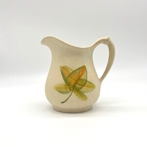 Sugar Shack Vermont Syrup Pottery Pitcher Cream Maple‎ Leaf Decor 2003 Vintage